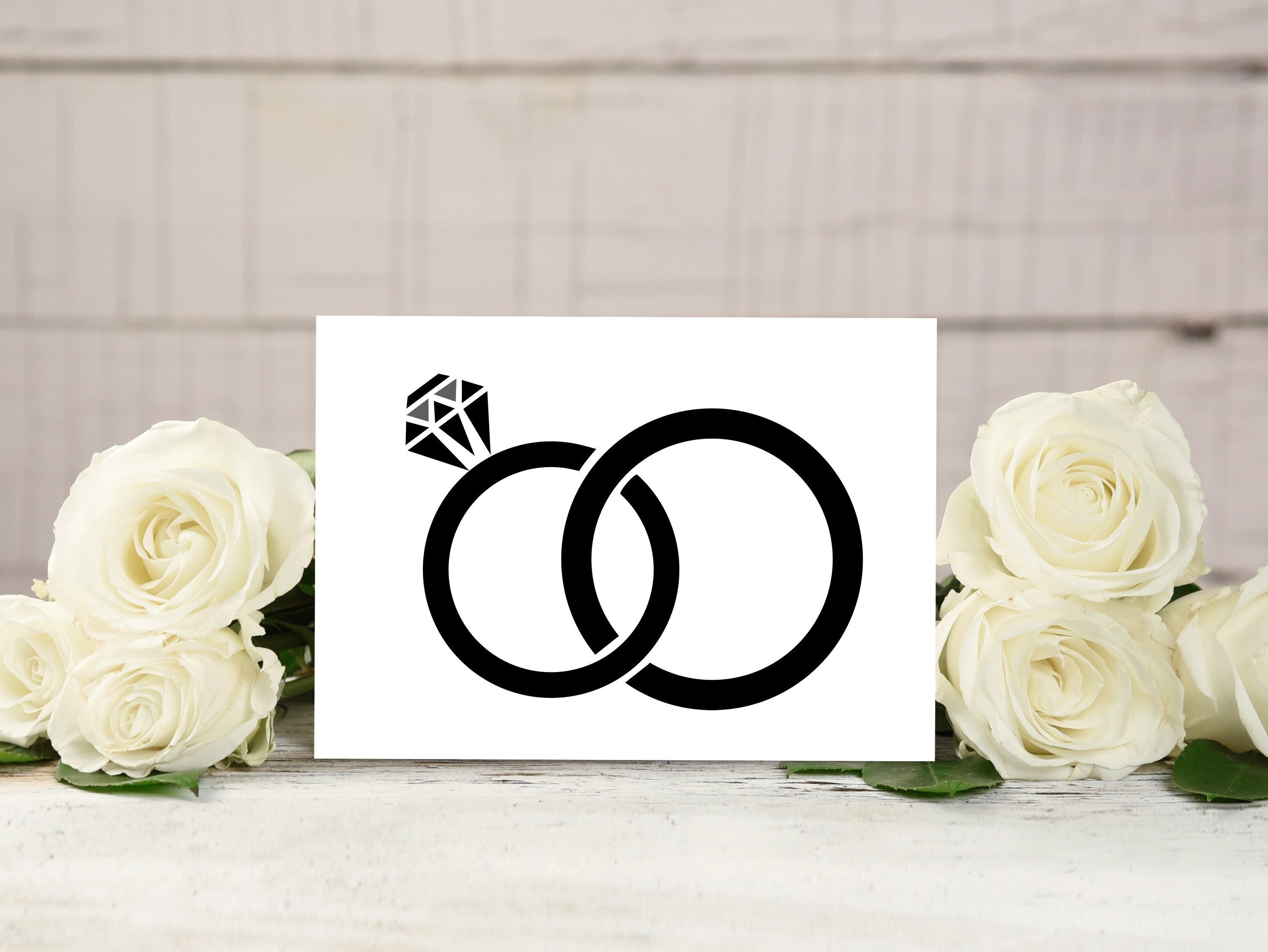 Wedding Rings SVG DXF: Laser Cut Clipart (digital Download) - Etsy