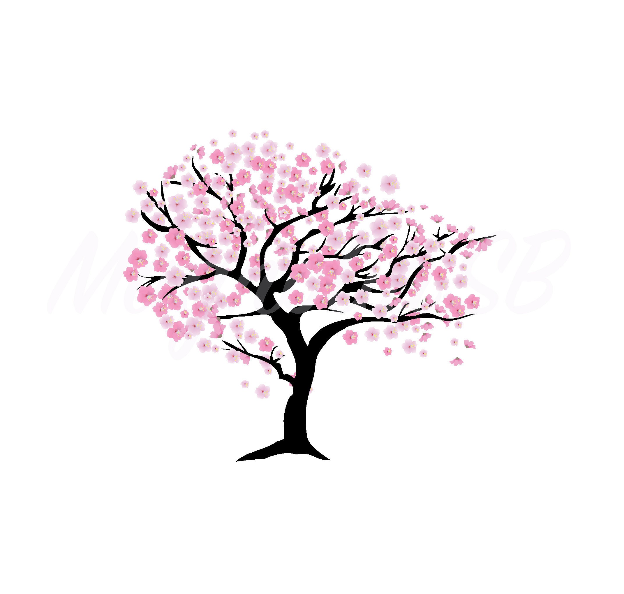 One continuous line drawing of beauty cherry blossom tree for home art wall  decor poster print Decorative sakura plant for national park logo Travel  tour Single line draw design vector illustration 20380614