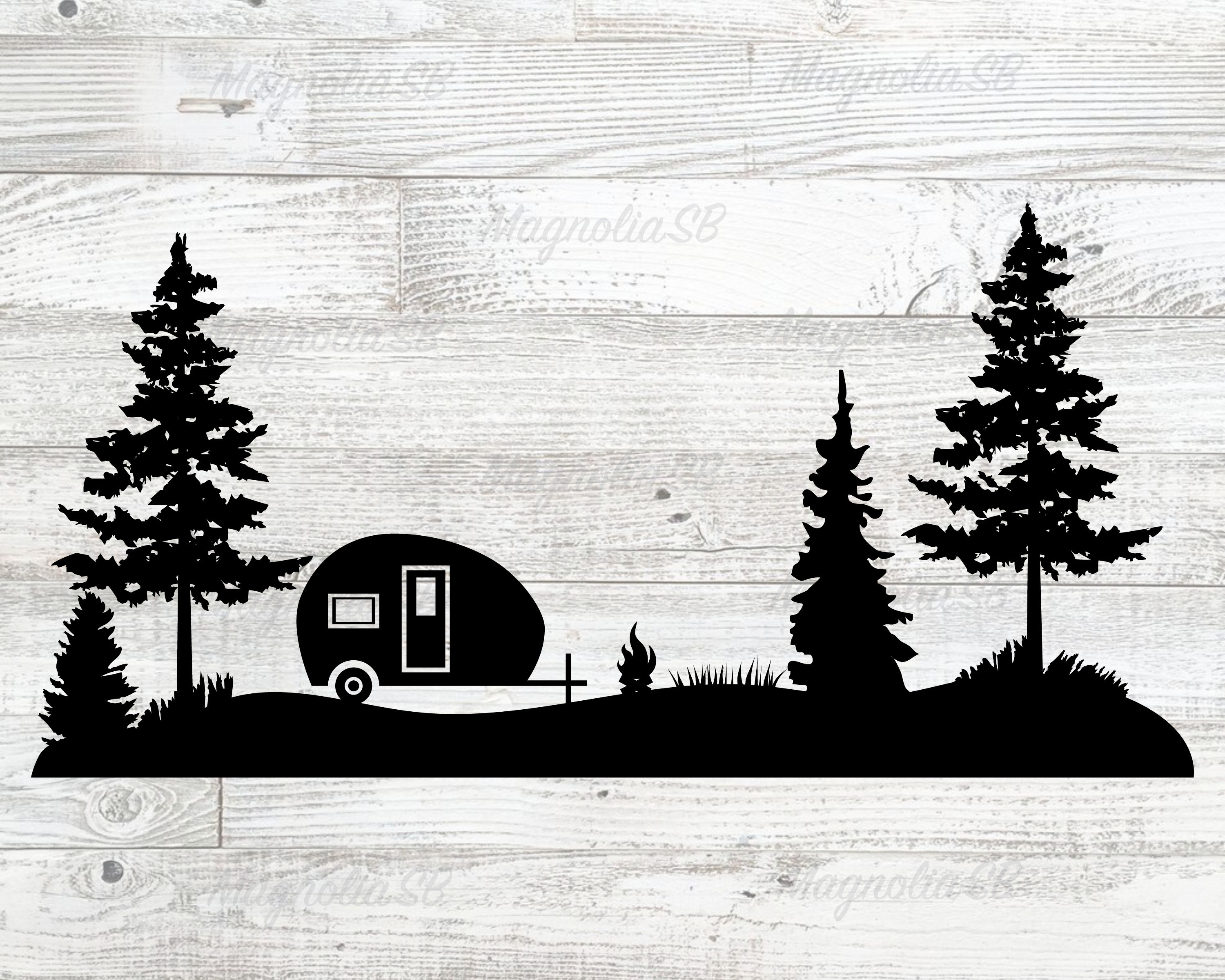 Forest Camper Svg Digital File Forest Svg Camping Svg Pine Tree Svg