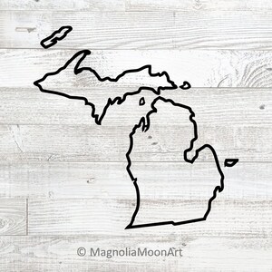 Michigan M Dxf File Michigan Outline SVG: MI Map Vector Cut File (digital Download) - Etsy