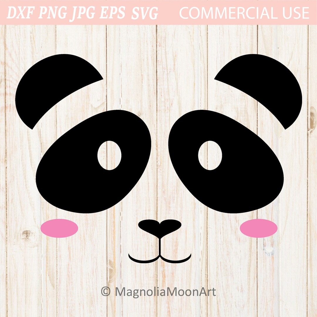 Panda Bear Svg, Panda Clipart, Cut File for Cricut, Vector, Panda Shape ...