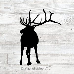 Elchgeweih Natur und Wildtiere SVG, Cricut Cut Datei, Geschenk für Elchjäger, Elch Jagdhütte Wandkunst, kommerzielle Nutzung, Laser-Plasma-Schnitt