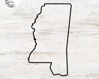 Mississippi Outline SVG: Laser Cut File, MS Vector (Digital Download)