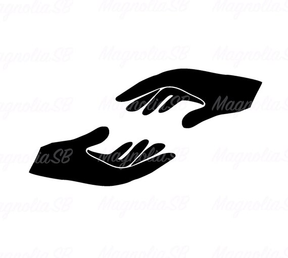 Helping Hands SVG DXF Helping Hand Clipart Vector - Etsy
