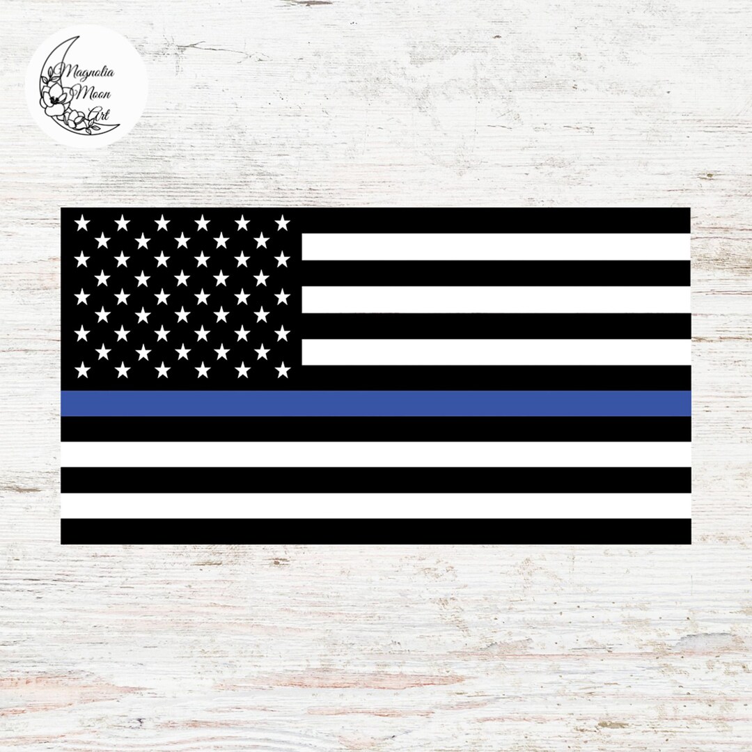 Police Flag Thin Blue Line American Flag Svg | Png Dxf Eps Files ...