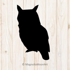 Owl Silhouette SVG DXF: Wilderness Clip Art (Digital Download)