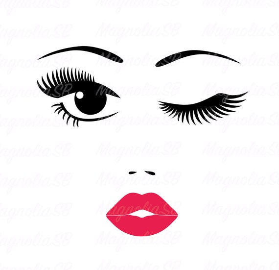 Download Pretty Woman Face Svg Dxf Pretty Eyes Clipart Face Png Etsy