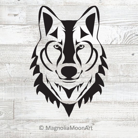 Wolf Head SVG DXF: Wild Animal Silhouette Clipart - Etsy
