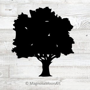 Oak Tree svg, Tree svg, Oak svg, cut file for cricut, forest svg, PNG, jpg, dxf, oak tree silhouette, nature, oak tree shape, tree shape