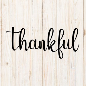 Dankbare handgeschreven tekst svg, Thanksgiving svg, gesneden bestand voor cricut, taarttopper svg, shirtontwerp, png jpg, herfst svg, silhouetontwerp