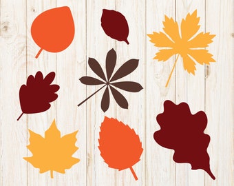 Fall Leaves SVG: Autumn Clip Art, Cricut Cut File (Digital Download)