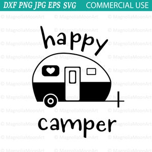 Happy Camper SVG: Camping Cut File, Shirt Design (Digital Download)