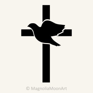 Cross and Dove svg, Cross svg, Dove svg, Christian Symbol svg, Christianity svg, cut file for cricut, PNG, jpg, dxf, Faith svg, Peace svg,