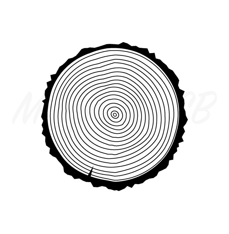 Tree Rings Silhouette SVG DXF Tree Ring Clipart cutting | Etsy