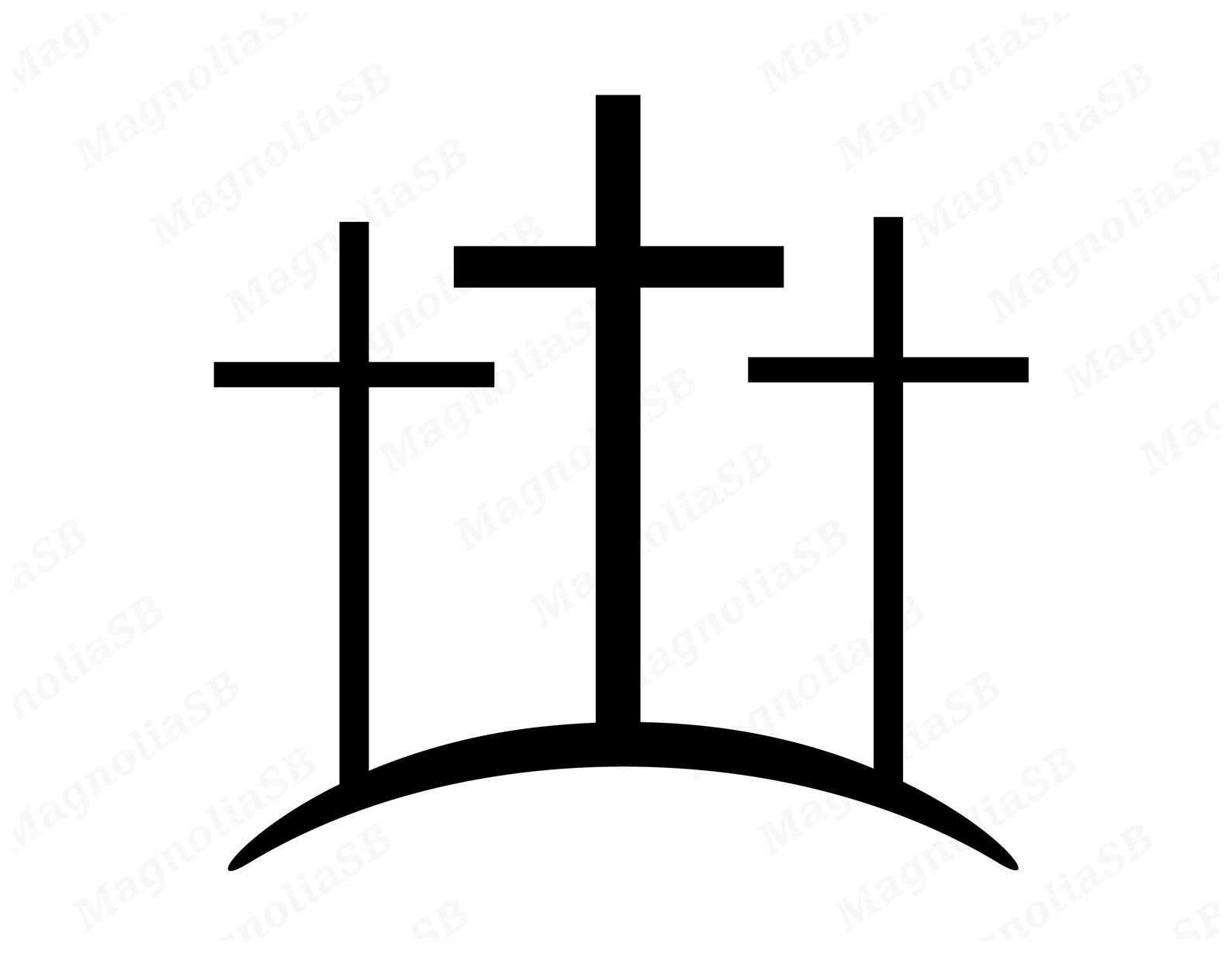 Three Crosses Svg Crosses Svg Calvary Crosses Svg Cut File Etsy