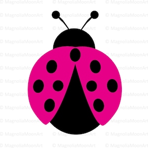 Coccinella rosa svg, insetto svg, file di taglio per cricut, natura, insetto carino, coccinella PNG, file dxf per taglio laser, forma di coccinella, sagoma di coccinella