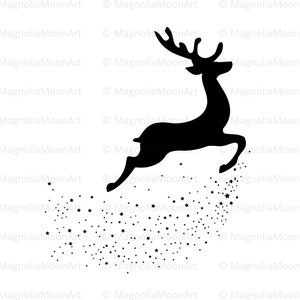 Rendier met sterren SVG, DXF, rendier clipart, bestand, snijden, rendier vector, vorm hert, rendier silhouet, Kerstmis, ster, silhouet