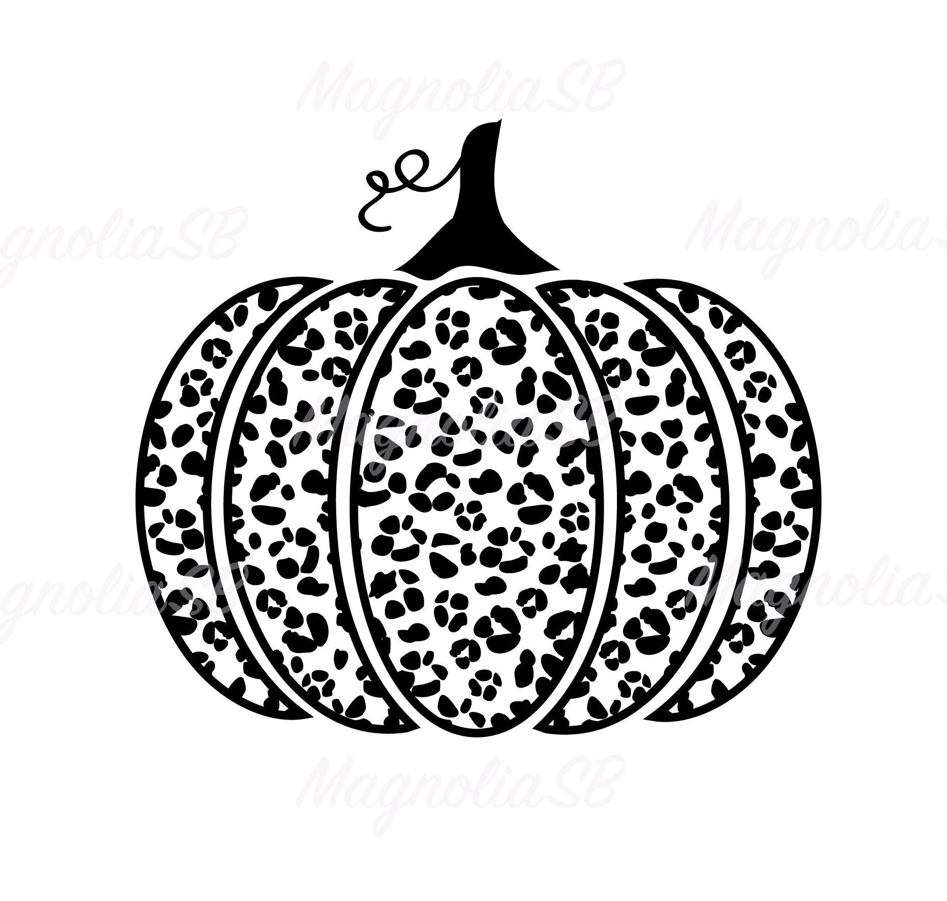 perfect for fall autumn and Halloween two pumpkins silhouette with
