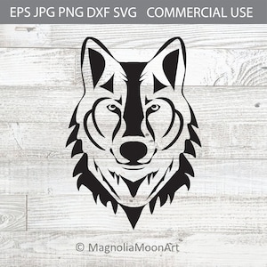 Wolf SVG, Wolf hoofd DXF, Clipart, Wolf bestand, snijden, DXF, wilde dieren vector, dierlijke vorm, Wolf silhouet, Wolf hoofd silhouet