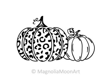 Leopard Pumpkin SVG, Fall Harvest Cut File (Digital Download)