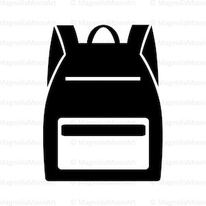 Plecak szkolny SVG: Clipart z okazji powrotu do szkoły (pobranie cyfrowe)