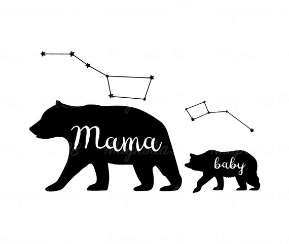 Download Bear Clipart Mama Bear Shape Brown Bear Cutting Mama Bear Silhouette Mama Bear And Baby Bear Svg Constellation Bear Dxf Vector Drawing Illustration Digital Baja Tan Com