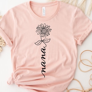 Nana Flower svg, Nana svg, Flower svg, cut file for cricut, PNG, shirt design, Mother&#39;s Day svg, jpg, chamomile, silhouette