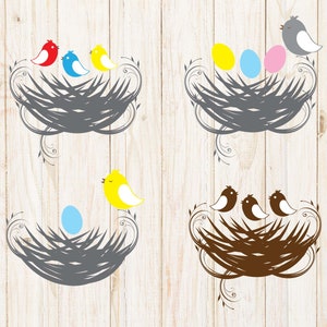 Vogelnest SVG, nest SVG, bestand knippen voor cricut, Vogels in het Nest SVG, Baby Bird SVG, Nest SVG, Bird Nest SVG, DXF, PNG, Bird Nest silhouet