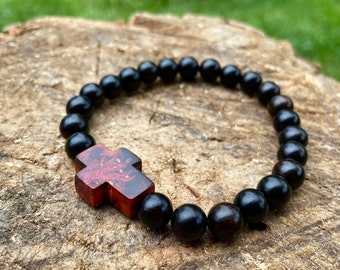 rosary bracelet,  mens rosary bracelet, rosary bracelet for women, wooden rosary bracelet, religious bracelet, handmade rosary, wrist rosary