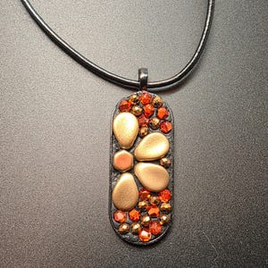 Mosaic Pendant Necklace/Colorful Handmade Jewelry