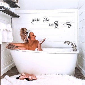 You’re like really pretty sign, Wall Words, Wooden Sign