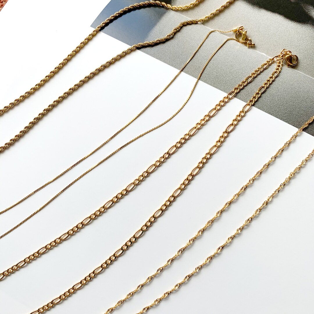 Trendy Rope Chain, Figaro Chain, Singapore Chain, Serpentine Chain