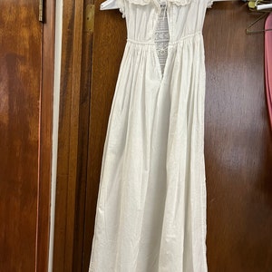 VICTORIAN CHRISTENING GOWN ornate cotton image 3