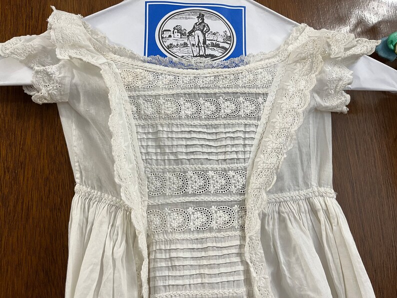 VICTORIAN CHRISTENING GOWN ornate cotton image 1