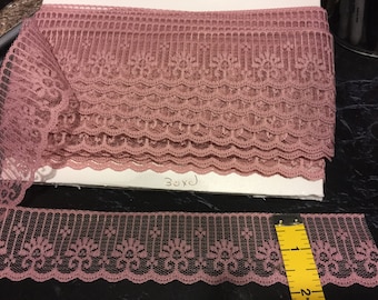 LACE PINK 1 3/4"WIDE   by 30 yds sold by the piece