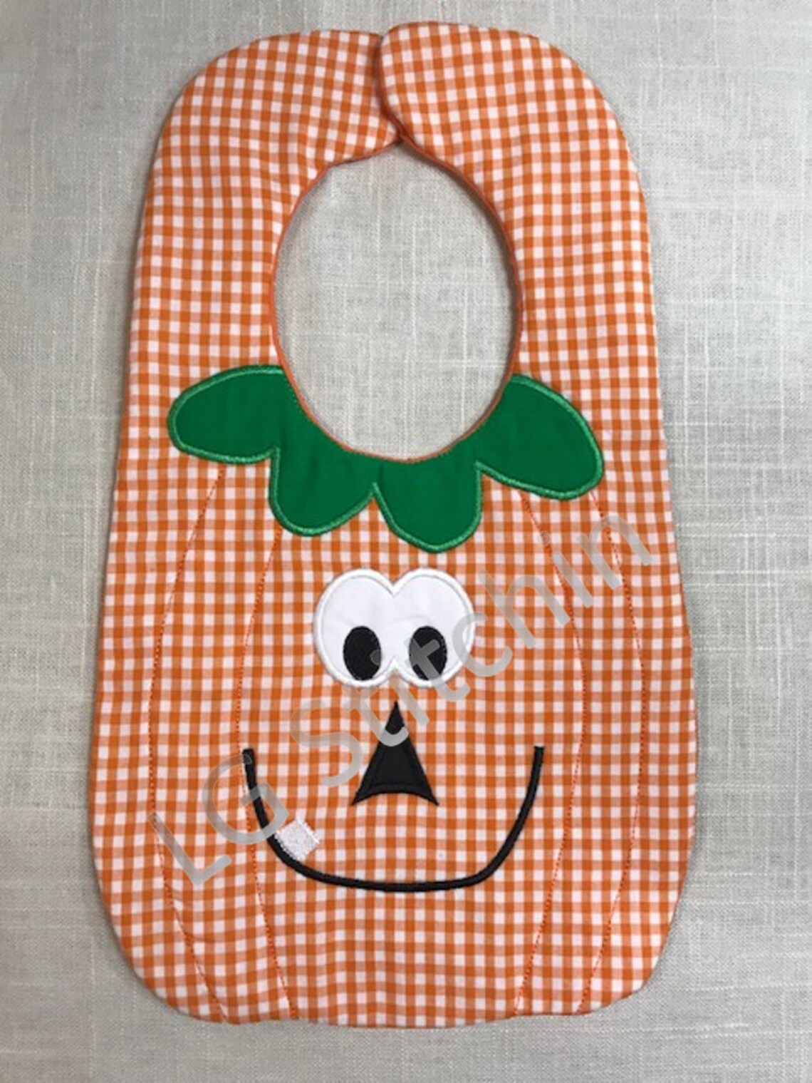 Pumpkin Baby Bib Halloween Baby Bib Cute Bib Snap Bib Orange Etsy