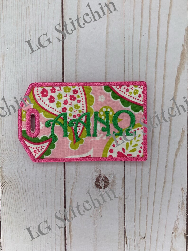 Luggage Tag Custom Name Tag Embroidered Name Personalized Tag Etsy