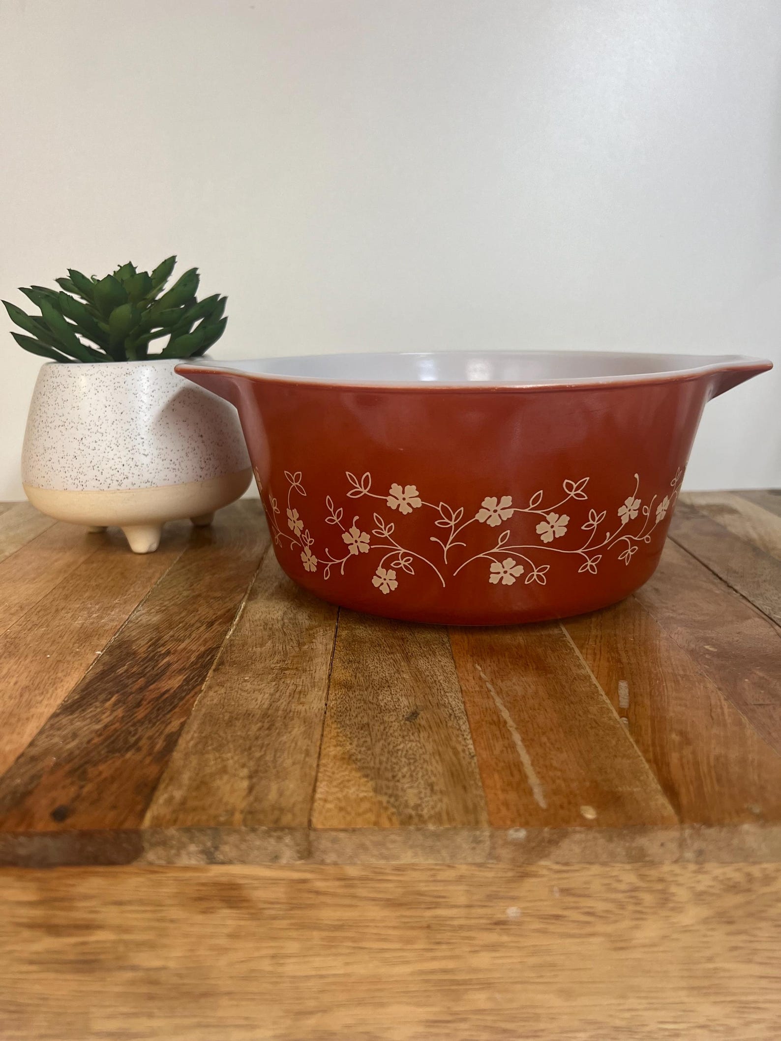 Pyrex Trailing Flowers Casserole Dish 474-B, Vintage Stackable Mixing ...