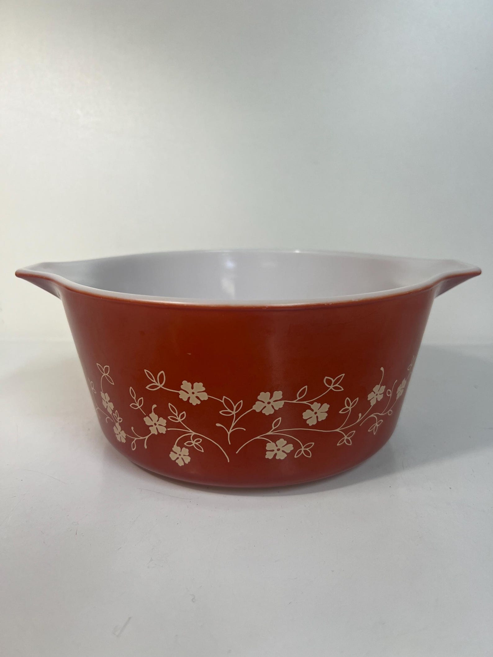 Pyrex Trailing Flowers Casserole Dish 474-B, Vintage Stackable Mixing ...