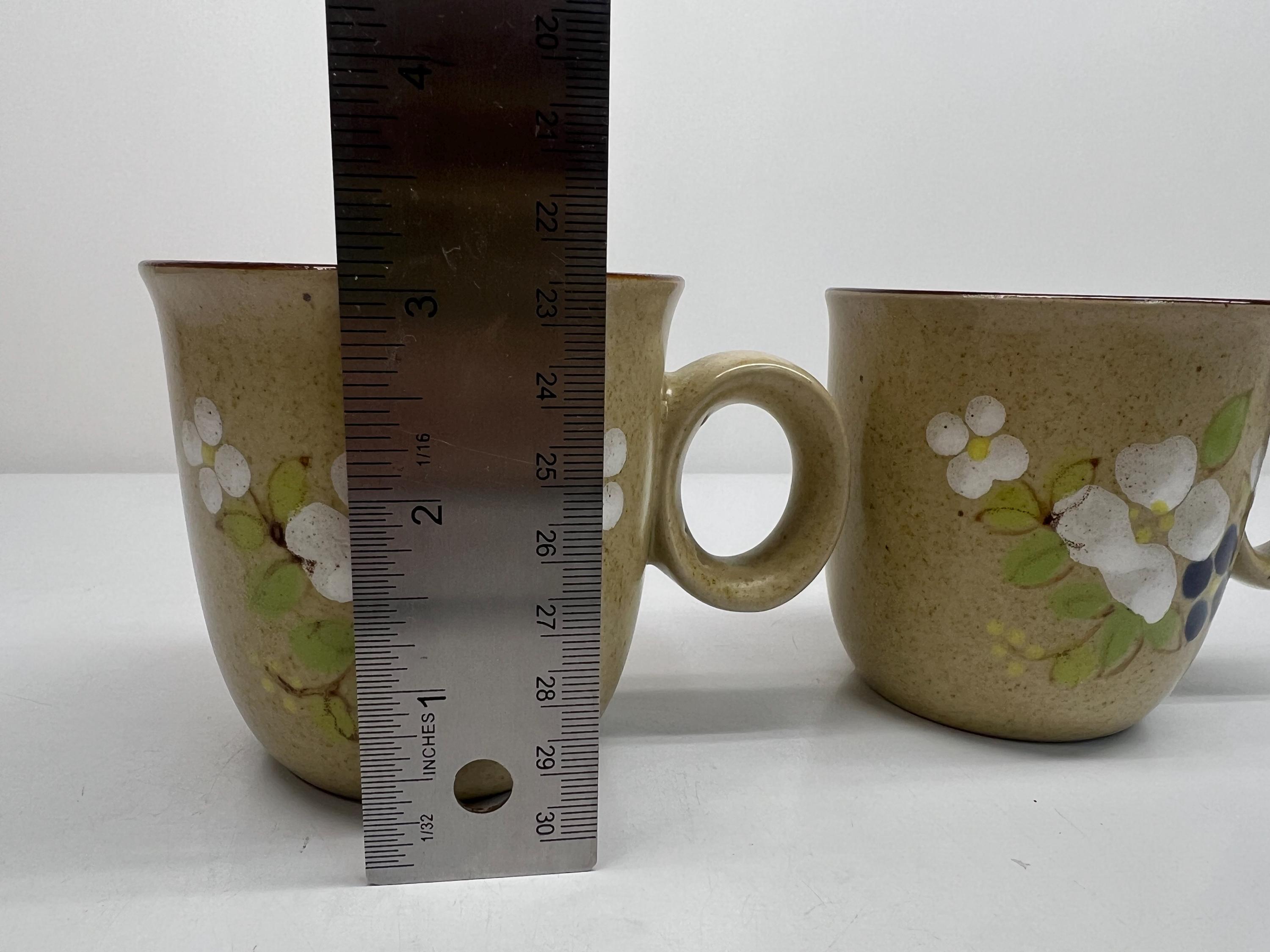 Noritake Stoneware, Rapture 8578, Coffee Cups Mugs, Made in Japan