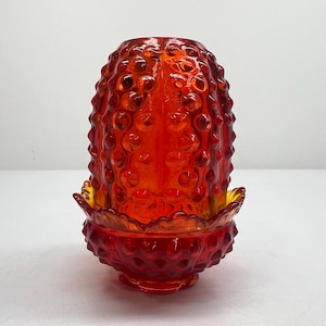 Glass Amberina Lamp - Etsy