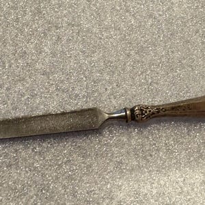 Antique Art Nouveau Sterling Silver Handle Nail File Victorian 5.5&quot;