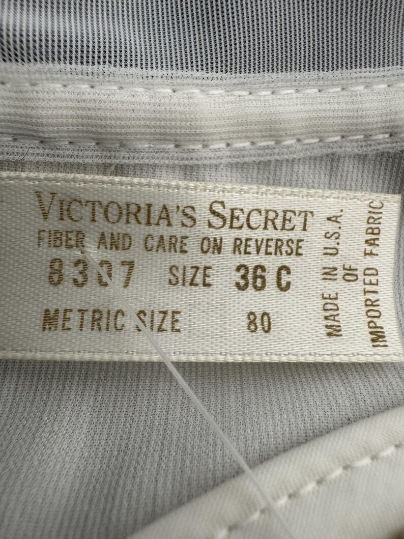 Soutien-gorge Victoria's Secret Vtg NWT Soutien-gorge en satin liquide ivoire Mousseline de soie transparente 36C Mariage image 7