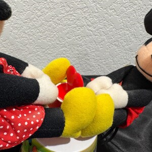 Vintage 1985 Applause Plush Mickey Minnie Mouse Seesaw Musical Toy Works 5950 image 7