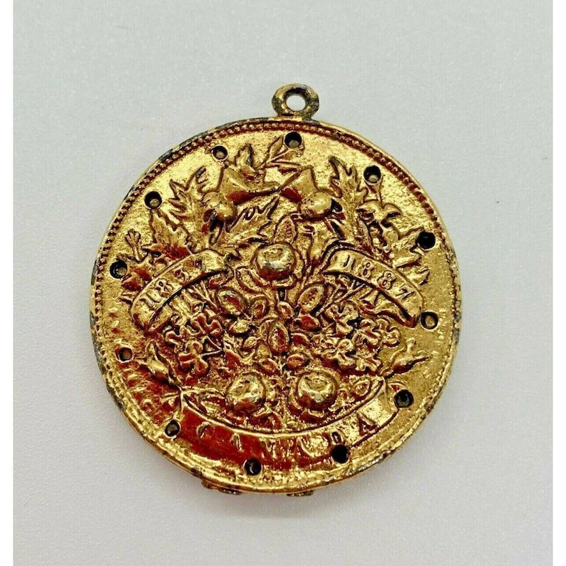 Canada Queen/'s Jubilee 1837 1887 Coin Gold Pendant with Jewels