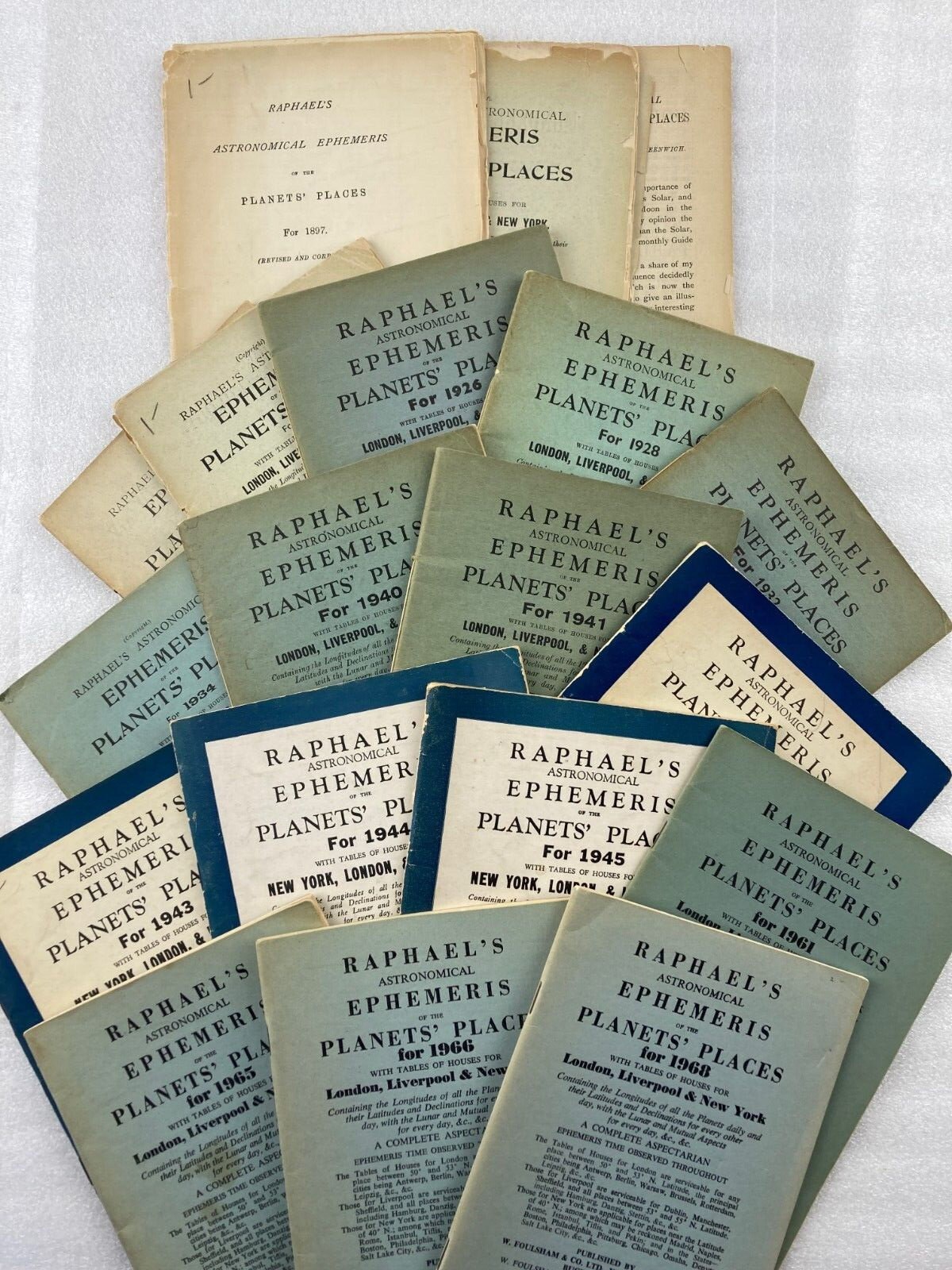 Raphaels Astronomical Ephemeris of the Places 18 Book Etsy