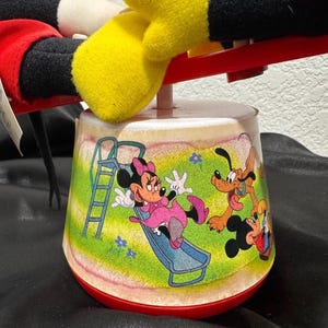 Vintage 1985 Applause Plush Mickey Minnie Mouse Seesaw Musical Toy Works 5950 image 10