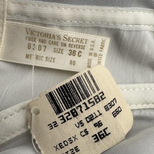 Soutien-gorge Victoria's Secret Vtg NWT Soutien-gorge en satin liquide ivoire Mousseline de soie transparente 36C Mariage image 5