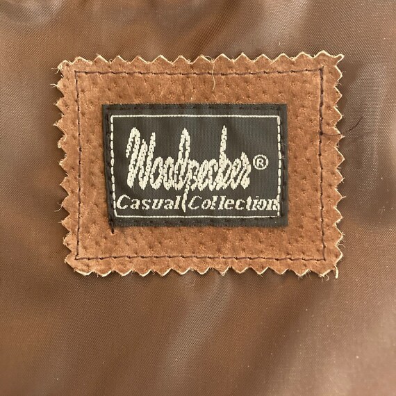 Mens Unisex Suede Genuine Leather Jacket Brown Vi… - image 5