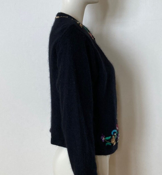 Vintage 80s Forenza Silk Angora Wool Crop Cardiga… - image 7